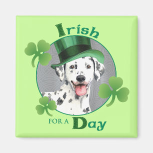 St. Patrick's Day Dalmatian Magnet