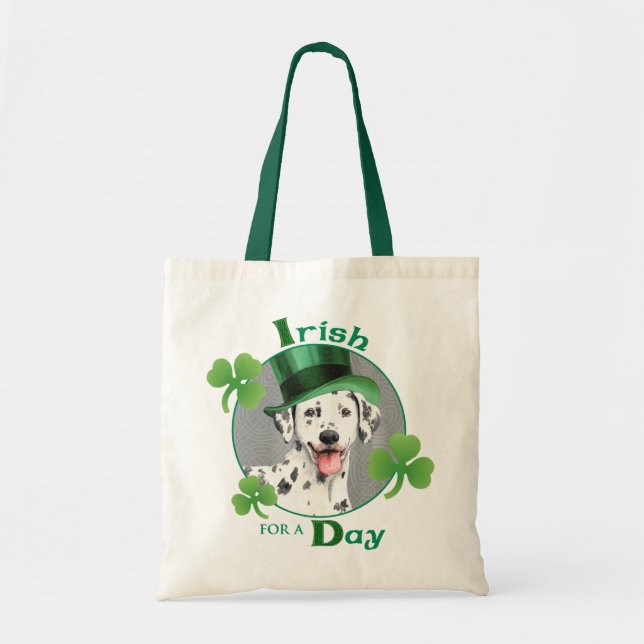 St. Patrick's Day Dalmatian Tote Bag (Front)