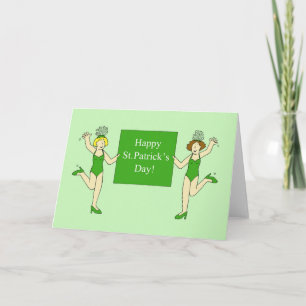 St. Patrick's Day Dancing Ladies Card