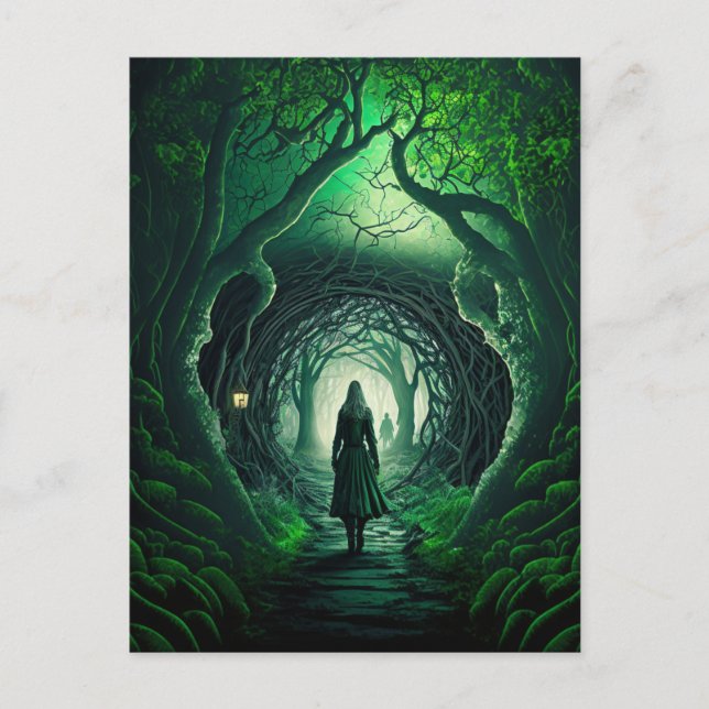 St. Patrick's Day Dark Fantasy Holiday Postcard (Front)