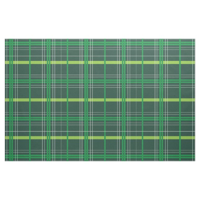 St. Patrick's Day Dark Green Plaid Fabric (Yard)