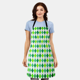 St. Patrick's Day Diamond Shape Pattern-54603 Apron