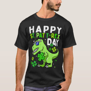 St Patricks Day Dinosaur Shamrock Leprechaun Hat K T-Shirt