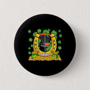 St. Patrick's Day Disc Golf Tools With Clovers Pla 6 Cm Round Badge