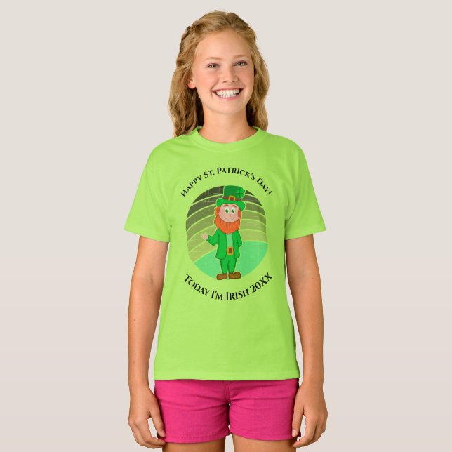 St. Patrick's Day Distressed Irish Leprechaun T-Shirt (Front Full)