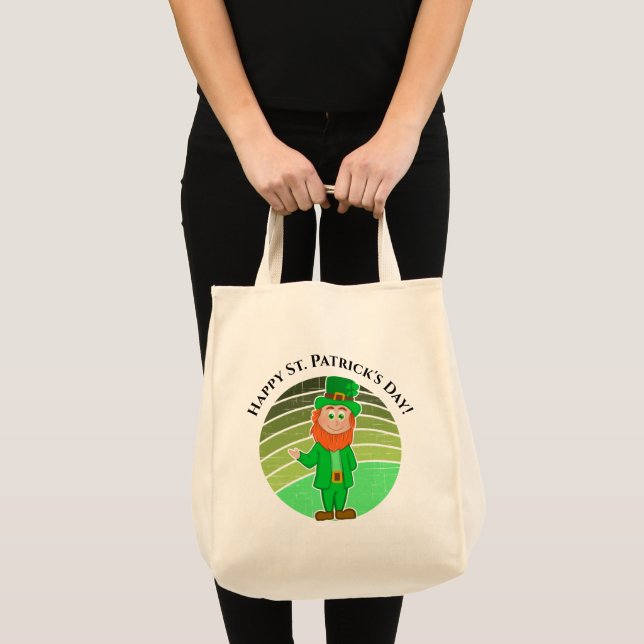 St. Patrick's Day Distressed Irish Leprechaun Tote Bag (Front (Product))
