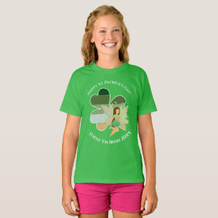St. Patrick's Day Distressed Shamrock Irish Fairy T-Shirt