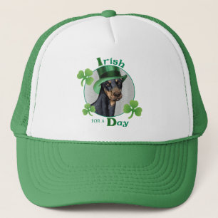 St. Patrick's Day Doberman Pinscher Trucker Hat