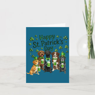 St patrick's day dog lovers squad  card