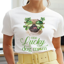 St Patrick's Day Dog Mum Custom Photo Funny