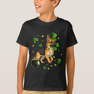 St Patricks Day Dog Themed Women Men German T-Shirt