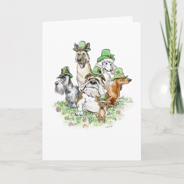 St. Patrick's Day Dogs Card (Front)