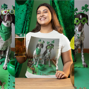 St. Patrick's Day Dogs Party Ladies T-Shirt
