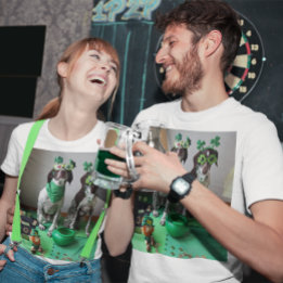 St. Patrick's Day Dogs Party Light Coloured T-Shir T-Shirt