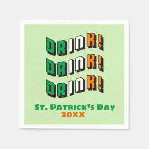St. Patrick's Day Drink Funny Irish Napkin