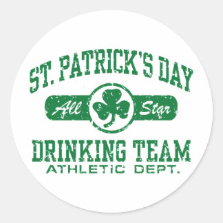 St. Patrick's Day Drinking Team Classic Round Sticker