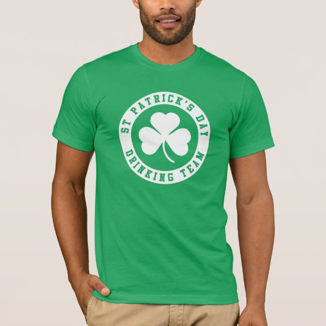 St Patrick's Day Drinking Team T-Shirt (Front)