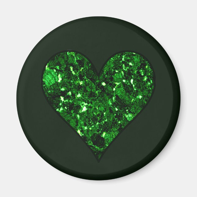 St. Patrick's Day Emerald Heart Magnet (Front)