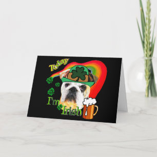 St. Patrick's Day English Bulldog Card