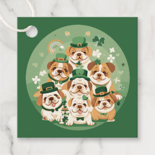 St. Patrick's Day English Bulldogs Favour Tags