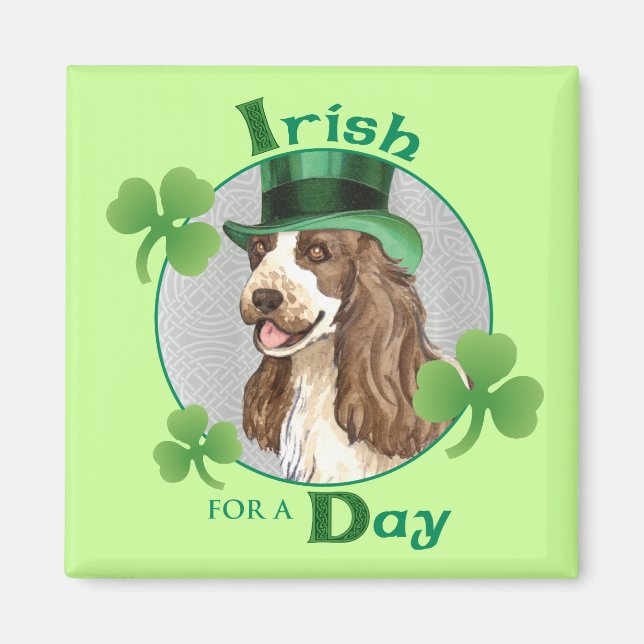 St. Patrick's Day English Cocker Magnet (Front)