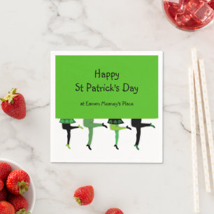 St Patrick's Day featuring Irish Stepdancers' Legs Napkin