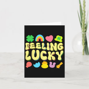 St Patricks Day Feeling Lucky Charm Irish Shamrock Card