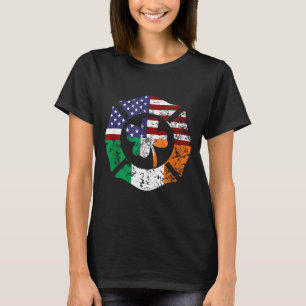 St Patrick's Day Fireman Gift Proud Firefighter Qu T-Shirt