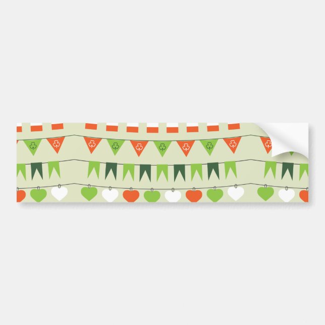 st patricks day flag bumper sticker (Front)