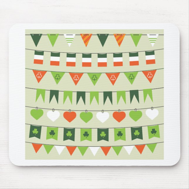 st patricks day flag mouse mat (Front)