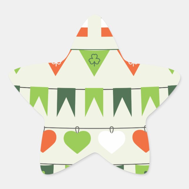 st patricks day flag star sticker (Front)