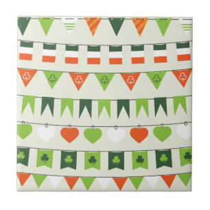 st patricks day flag tile
