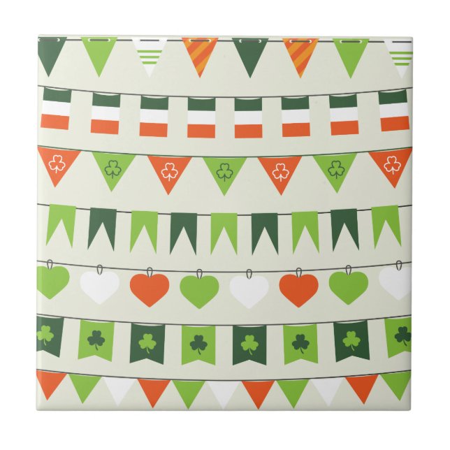 st patricks day flag tile (Front)