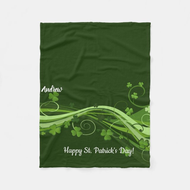 St Patricks Day Fleece Lap Blanket for Wheelchair (Front)