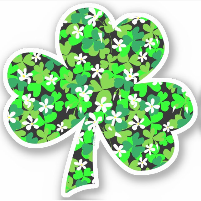 St Patrick's Day Floral Shamrock (Front)