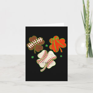 St Patricks Day Football Baseball Basketball Men B Card
