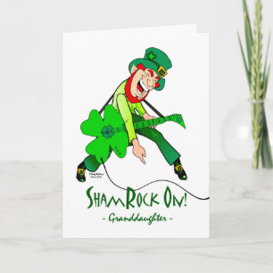 St. Patrick's Day for a Rock Star Granddaughter Card
