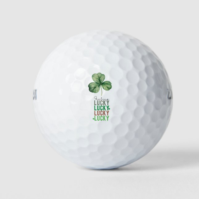 St. Patrick's Day for Golfer  lucky Golf Balls (Front)
