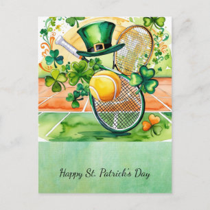 St. Patrick's Day  for Tennis Player Holiday Postcard