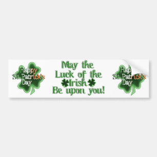St. Patrick's Day Four Leaf Clover Bumper Sticker