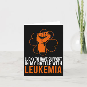 St Patricks Day Four Leaf Clover Leukaemia Awarene Card