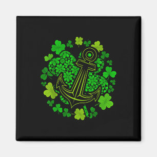 St Patricks Day Four Leaf Clover - Lucky Cruise Bo Magnet