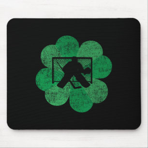 St Patricks Day Four Leaf Clover - Lucky Hockey Go Mouse Mat