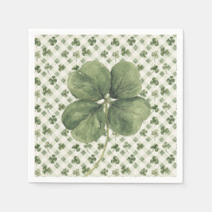 St Patrick's Day Four Leaf Clover Napkin