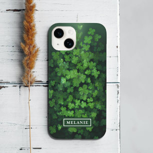 St. Patrick's Day Four-Leaf Clover Personalised Case-Mate iPhone 14 Case