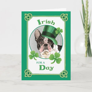 St. Patrick's Day French Bulldog Card