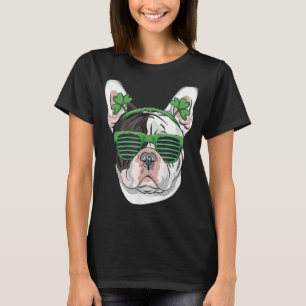 St Patrick's Day French Bulldog Sunglasses Cute Ir T-Shirt