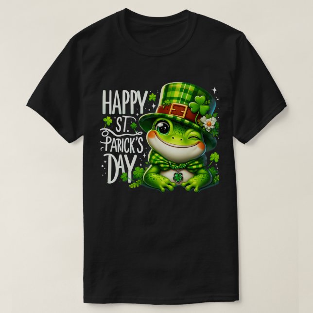 St Patricks Day Frog Face Saint Pattys Paddys Men  T-Shirt (Design Front)