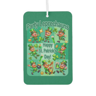St. Patrick's Day Fun Adorable "Party Leprechauns" Car Air Freshener