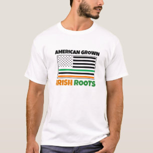 St. Patricks Day Funny American Grown Irish Roots T-Shirt